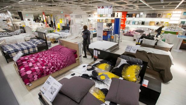 FILE PHOTO: A customer is seen inside IKEA Concept Center in Delft