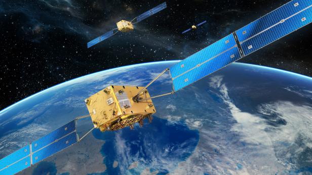 Galileo-Satelliten im Erdorbit (Symbolbild)