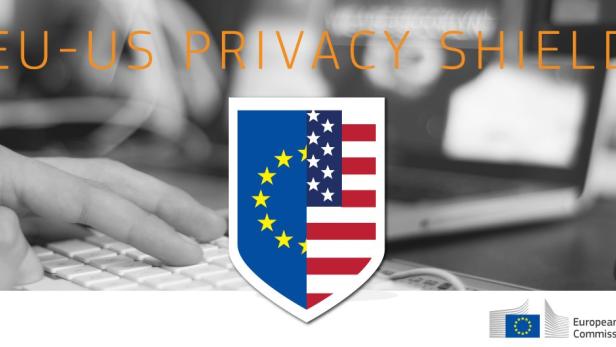 So sieht das neue Logo des &quot;EU-US-Privacy-Shield&quot; aus - dieses ist bereits fertig. Bis die ersten schriftlichen Entwürfe zum Abkommen vorliegen werden, werden noch einige Wochen vergehen.