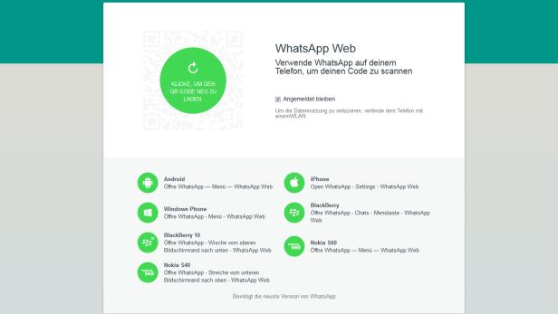 Mit der neuesten WhatsApp-Version sollten iOS-Nutzer einen Code scannen können, um ihren Messenger mit der Web App zu synchronisieren
