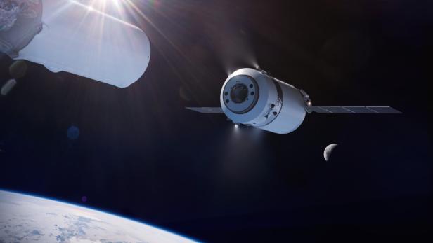 So stellt sich SpaceX die Dragon XL im All vor