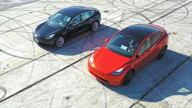 Tesla Model 3 und Model Y im Leistungsduell