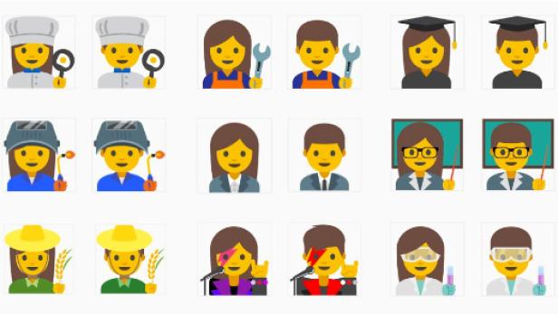 Emojis erhalten männliche und weibliche Form