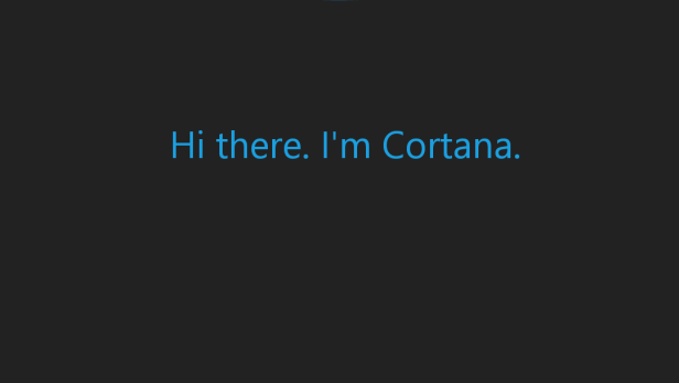 Cortana stellt sich vor...