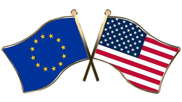 EU USA flags insignia