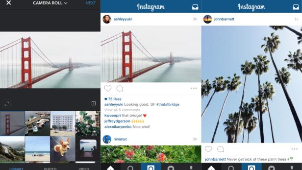 Instagram rückt vom Quadrat-Zwang ab