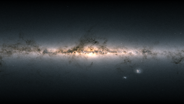 Bild der Milchstraße nach der DR3-Gaia-Sternenkarte