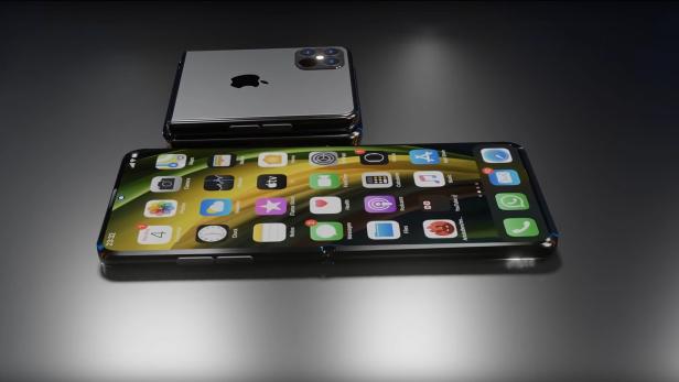 So stellt sich ein iPhone mit faltbarem Display vor