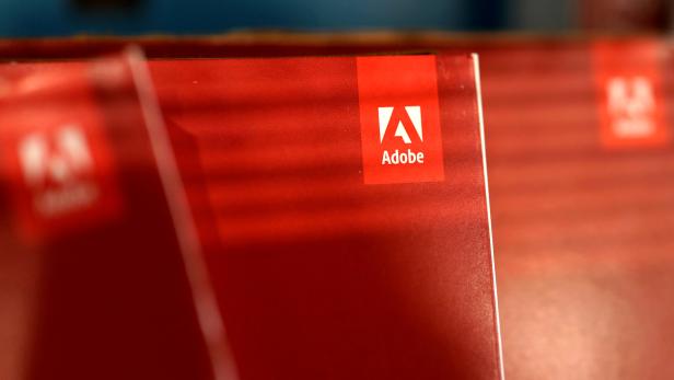 FILE PHOTO: An Adobe Systems Inc software box is seen in Los Angeles