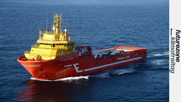 Das Versorgungsschiff Viking Energy fährt derzeit noch mit Flüssiggas. Der Antrieb wird bald getauscht, das Schiff verwendet dann Ammoniak als Treibstoff