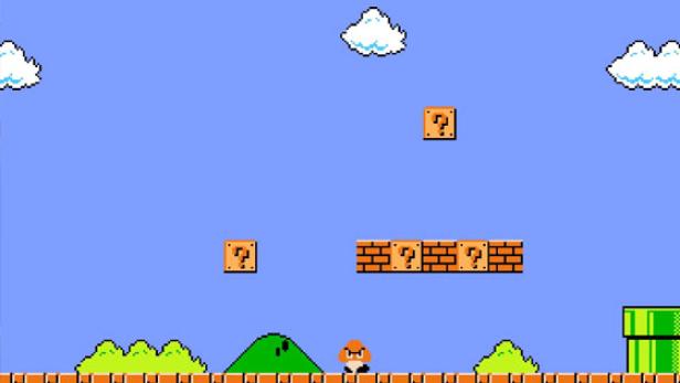 Super Mario Bros. (NES) - Kurios: Die Wolken bestehen aus den gleichen Grafiken wie die Büsche