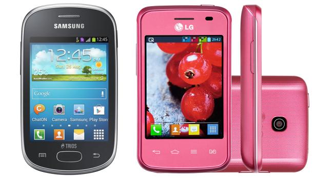 Das Samsung Galaxy Star Trios und LG Optimus L1 II Tri