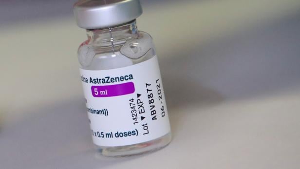 FILE PHOTO: AstraZeneca COVID-19 vaccine is seen at a vaccination center in Ronquieres