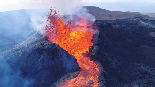Iceland's Fagradalsfjall volcano bursts with lava