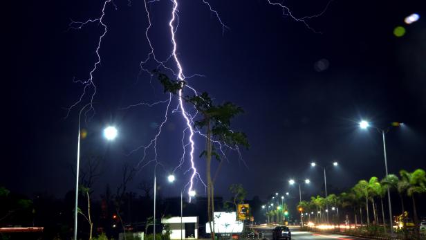 Thunderstorm in Bhopal, India
