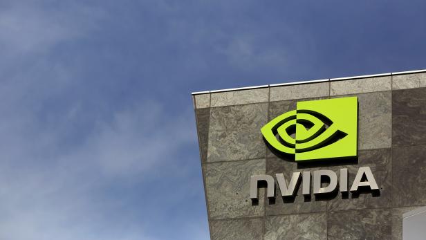 FILE PHOTO: The logo of technology company Nvidia is seen at its headquarters in Santa Clara