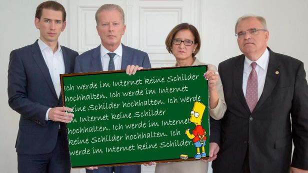 Ein ÖVP-Foto zum Asyl-Aktionsplan wurde in kürzester Zeit zum Meme