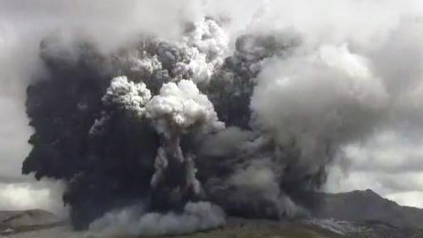 Mt. Aso erupts in southwest Japan