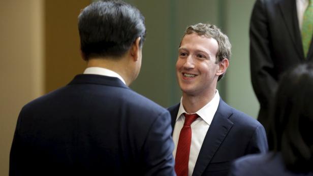 Facebook CEO Mark Zuckerberg mit Chinas Präsident Xi