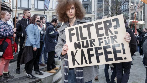 Protest gegen neues Urheberreht - Hamburg
