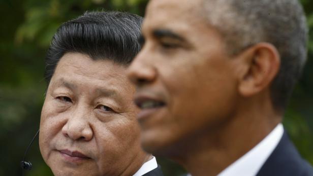 Chinas Präsident Xi Jinping und US-Präsident Barack Obama bei einer gemeinsamen Presskonferenz im Weißen Haus.