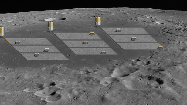 Modell einer Sauerstoff-Farm am Mars oder Mond