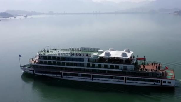 Elektrisches Passagierschiff Jangtse Fluss Drei Schluchten 1
