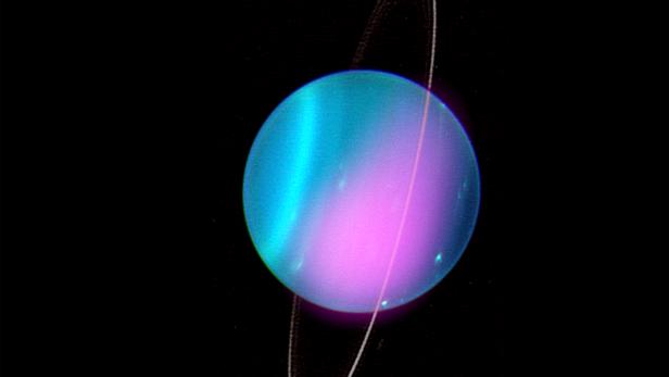 Planet Uranus mit Ringen