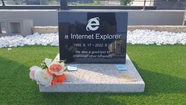 Das Grab des Internet Explorers in Südkorea.
