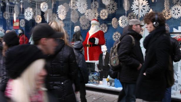 Weihnachtseinkauf, einkaufen, Mariahilfer Straße
