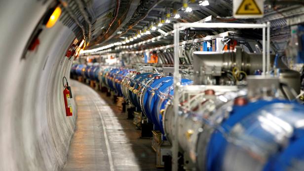 FILE PHOTO: A general view of the Large Hadron Collider (LHC) experiment is seen during a media visit at the Organization for Nuclear Research (CERN) in the French village of Saint-Genis-Pouilly near Geneva in Switzerland