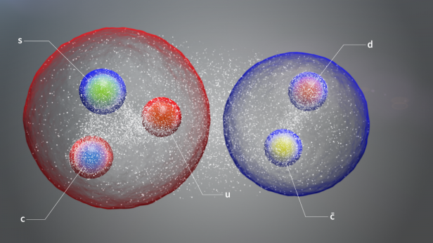 Der LHC hat 3 neue exotische Teilchen entdeckt. Sie geben Aufschlüsse über den Aufbau von Hadronen.