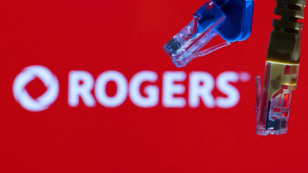 FILE PHOTO: Illustration shows Rogers Communications logo