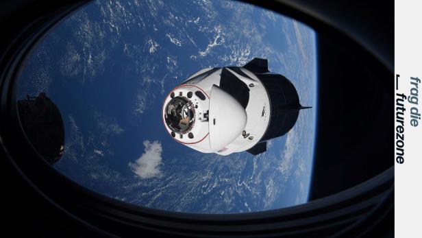 SpaceX Crew Dragon bei Annäherung an ISS