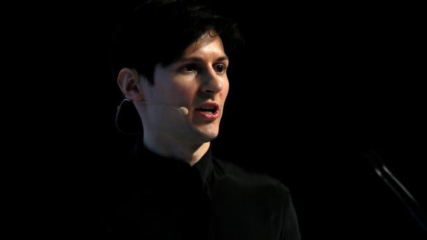 FILE PHOTO: Founder and CEO of Telegram Pavel Durov delivers a keynote speech during the Mobile World Congress in Barcelona
