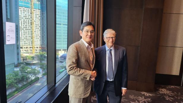 Lee Jae-yong und Bill Gates
