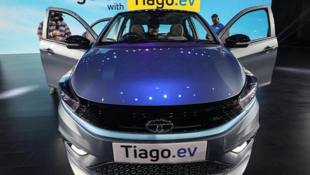 Tata Tiago EV electric car global launch event in Mumbai