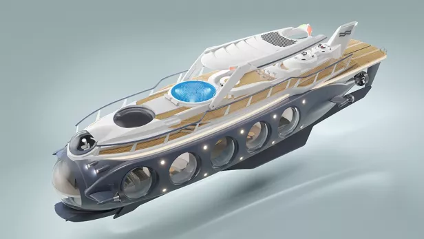 Das Konzept der Nautilus ist eine Mischung aus Yacht und U-Boot.