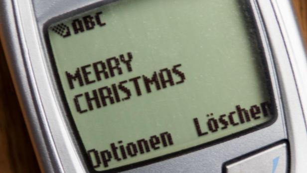 Der Text der ersten SMS lautete "Merry Christmas". 