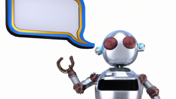 DALL-E-Bild: "robot with speech bubble"