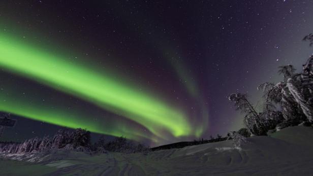 Polarlichter am Himmel über Alaska (Symbolbild)