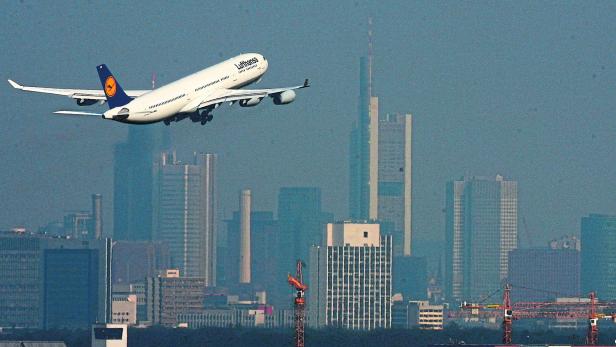 A340 hebt in Frankfurt ab