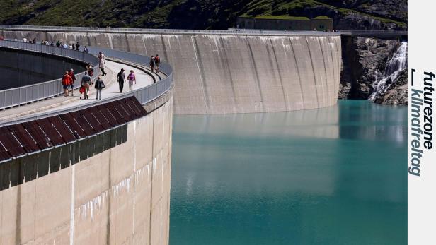 Die Wassermassen im Stausee Mooserboden in Salzburg sind quasi zwischengespeicherter Strom