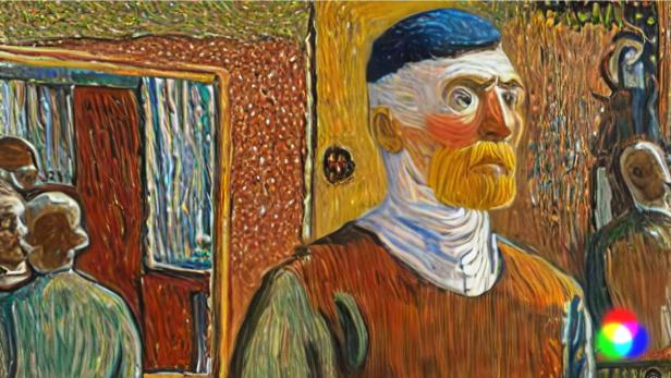 Ausschnitt aus einem Video im Van-Gogh-Stil.