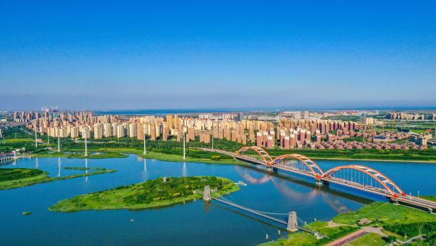 Die Öko-Stadt Tianjin in China.