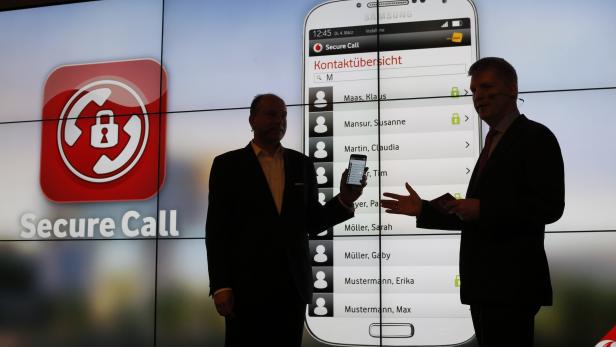 Secusmart beim Vodafone-Stand auf der Cebit 2014