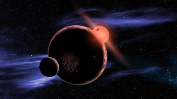 Symbolbild: Exoplanet und Roter Zwerg