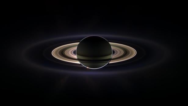 Aufnahme des Saturn von der Raumsonde Cassini aus dem Jahr 2006