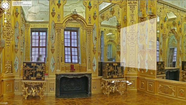 Das Goldkabinett des Oberen Belvedere kann in Google Street View erkundet werden