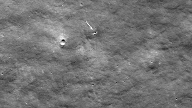 Die vermutete Absturzstelle von Luna-25
